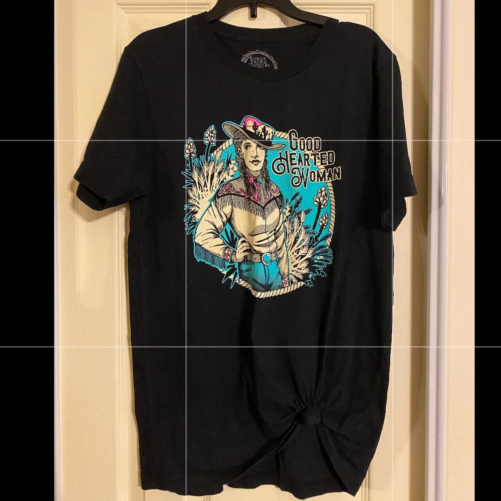 Black knitted tee